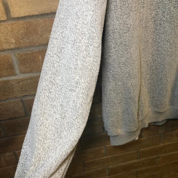 Vintage Y2K Big Dogs Gray 1/4 Zip Pullover Sweater Embroidered Logo Pockets Sz L - Picture 7 of 9